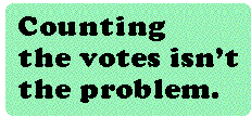 [Breaker quote: Counting 
the votes isn't the problem.]