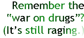 [Breaker quote: Remember the 'war on drugs'! (It's still raging.)]