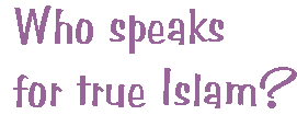 [Breaker quote for Bad Muslims: Who speaks for true Islam?]