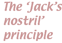 [Breaker quote for Master of Ennui: The 'Jack's nostril' principle]